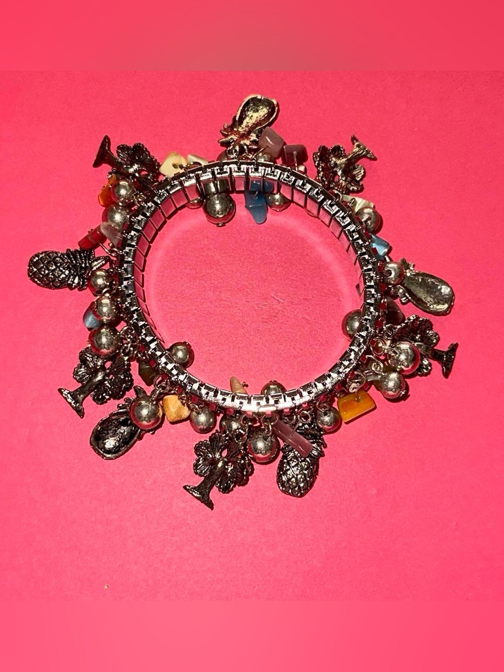 Stretchy Charm bracelet size small in adult.